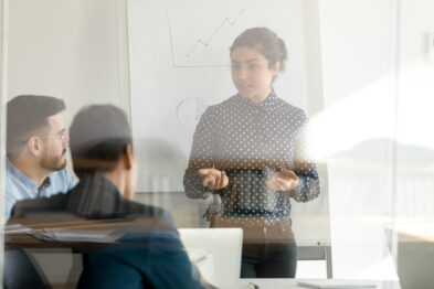 woman doing presentation