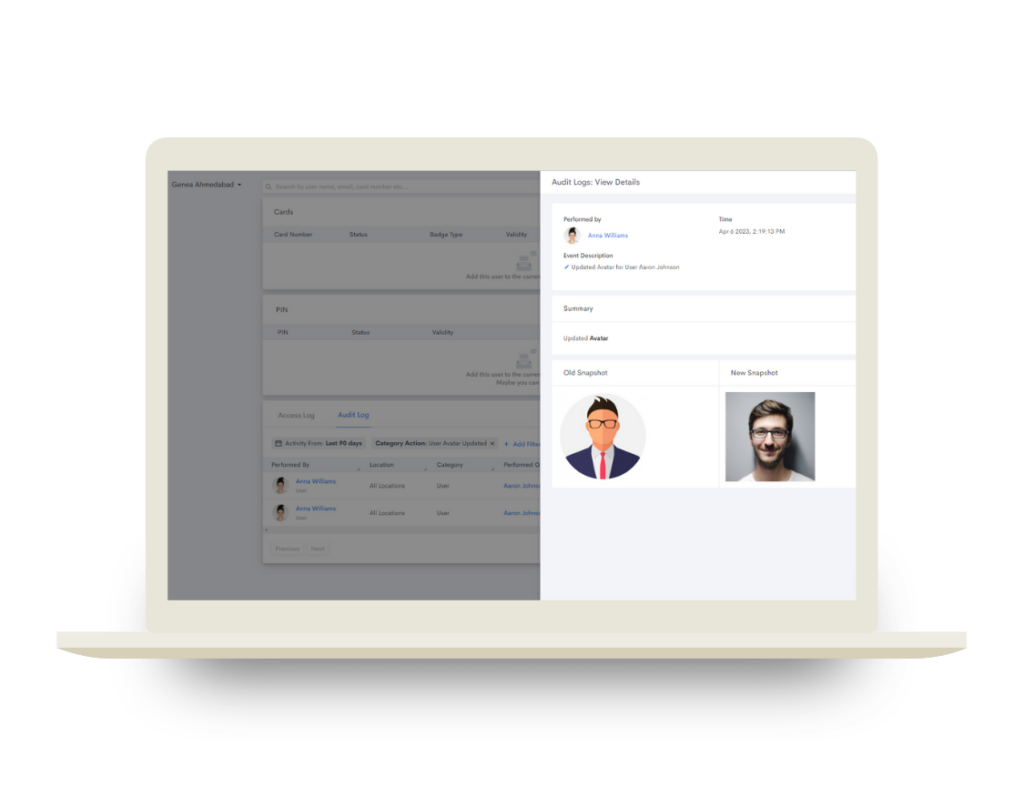 audit logs profile image screenshot