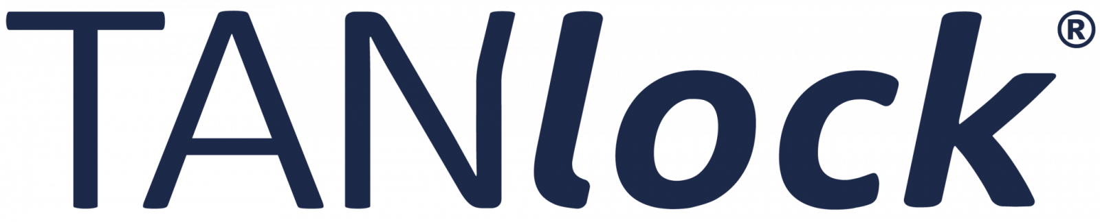 The image shows the TANlock logo in dark blue letters with a stylized font, highlighting its illumia integration. The TAN is in uppercase, and lock is in lowercase, with a registered trademark symbol above the k.